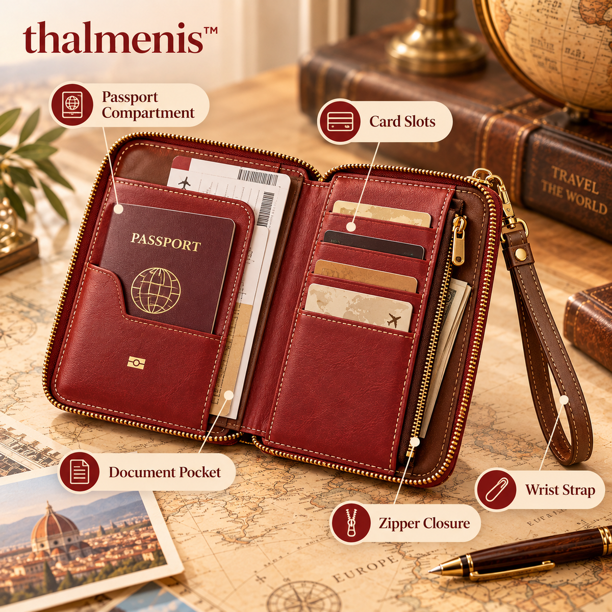 𝐭𝐡𝐚𝐥𝐦𝐞𝐧𝐢𝐬™ Travel Passport Holder