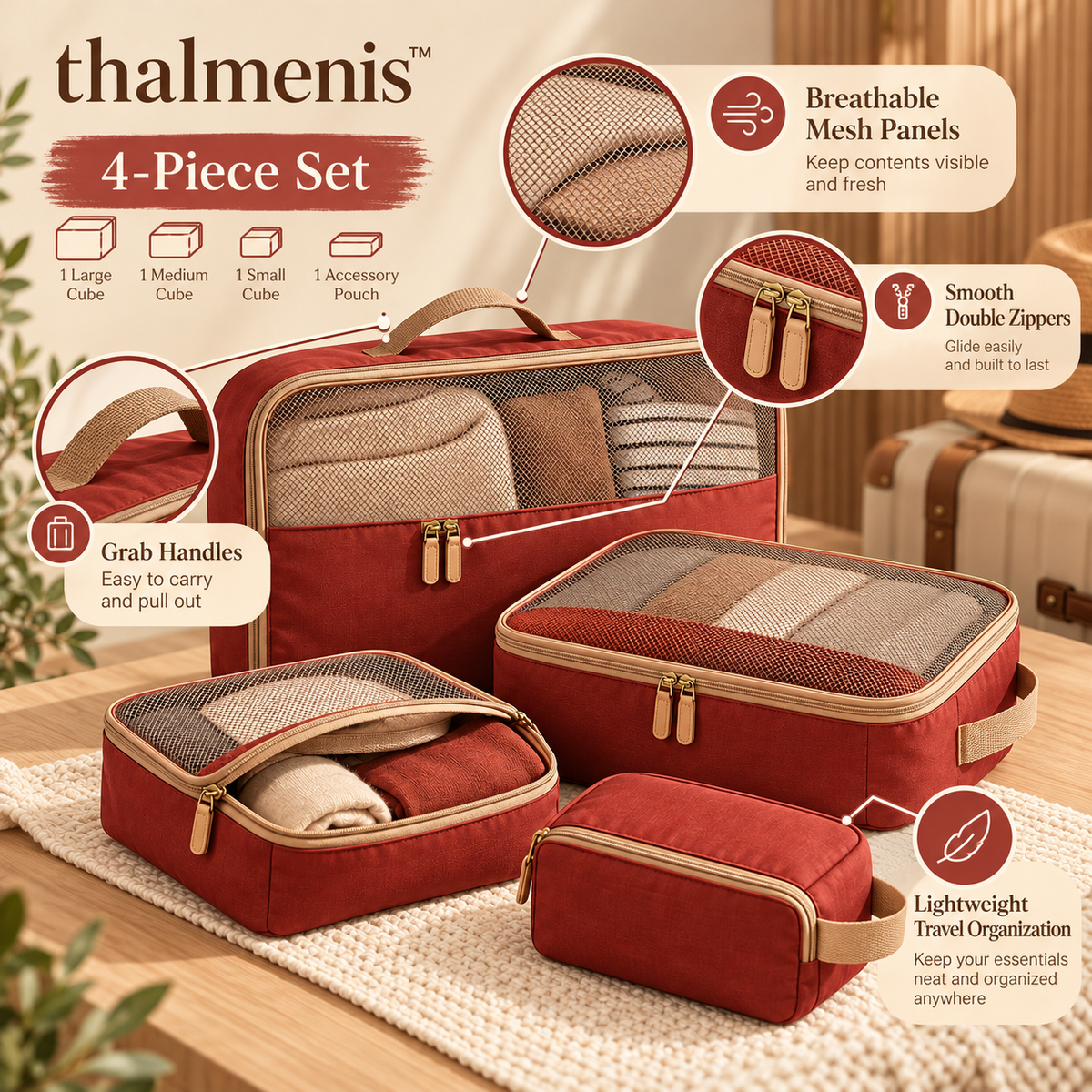 𝐭𝐡𝐚𝐥𝐦𝐞𝐧𝐢𝐬™ Classic Packing Cubes Set