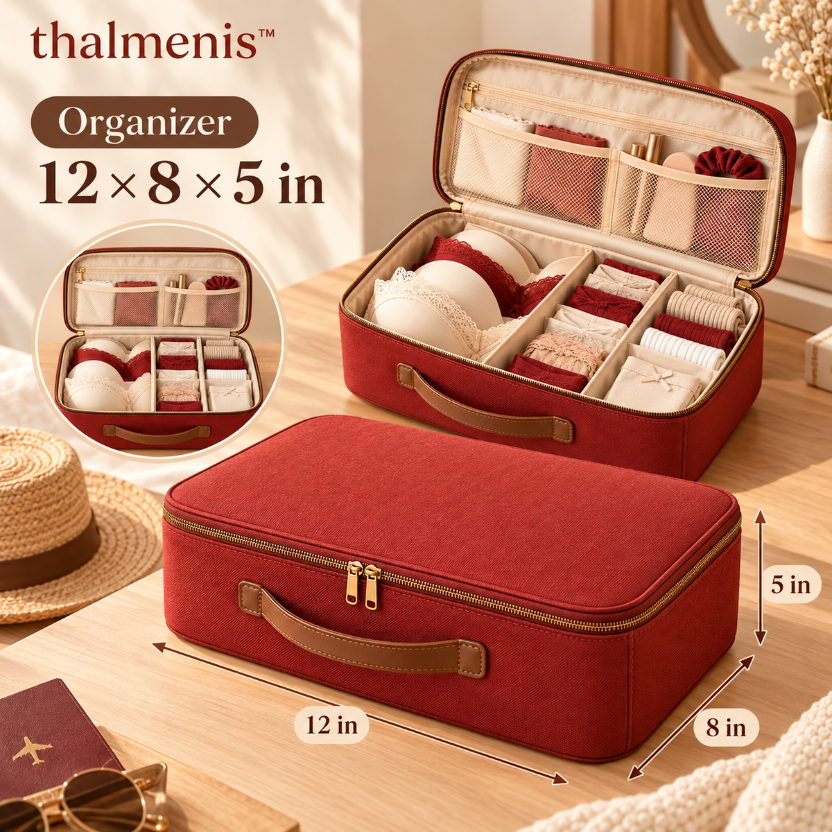 𝐭𝐡𝐚𝐥𝐦𝐞𝐧𝐢𝐬™ Travel Underwear Organizer
