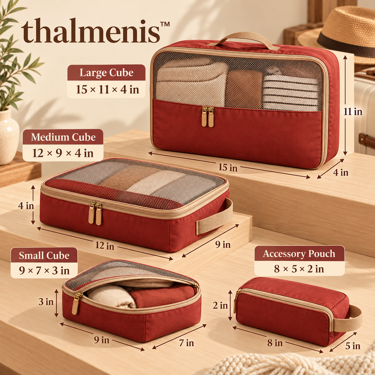 𝐭𝐡𝐚𝐥𝐦𝐞𝐧𝐢𝐬™ Classic Packing Cubes Set